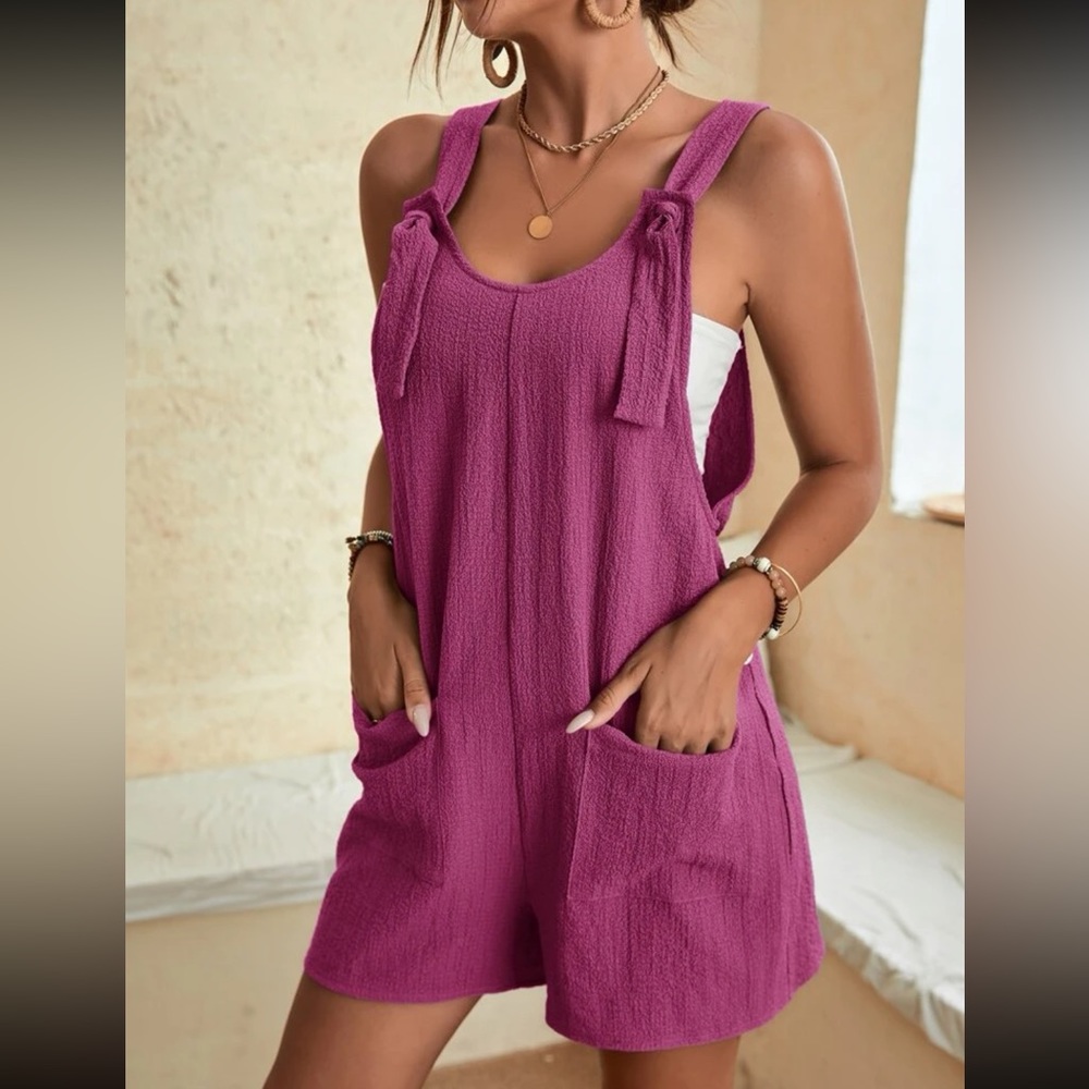 Pink Soft Overall Romper